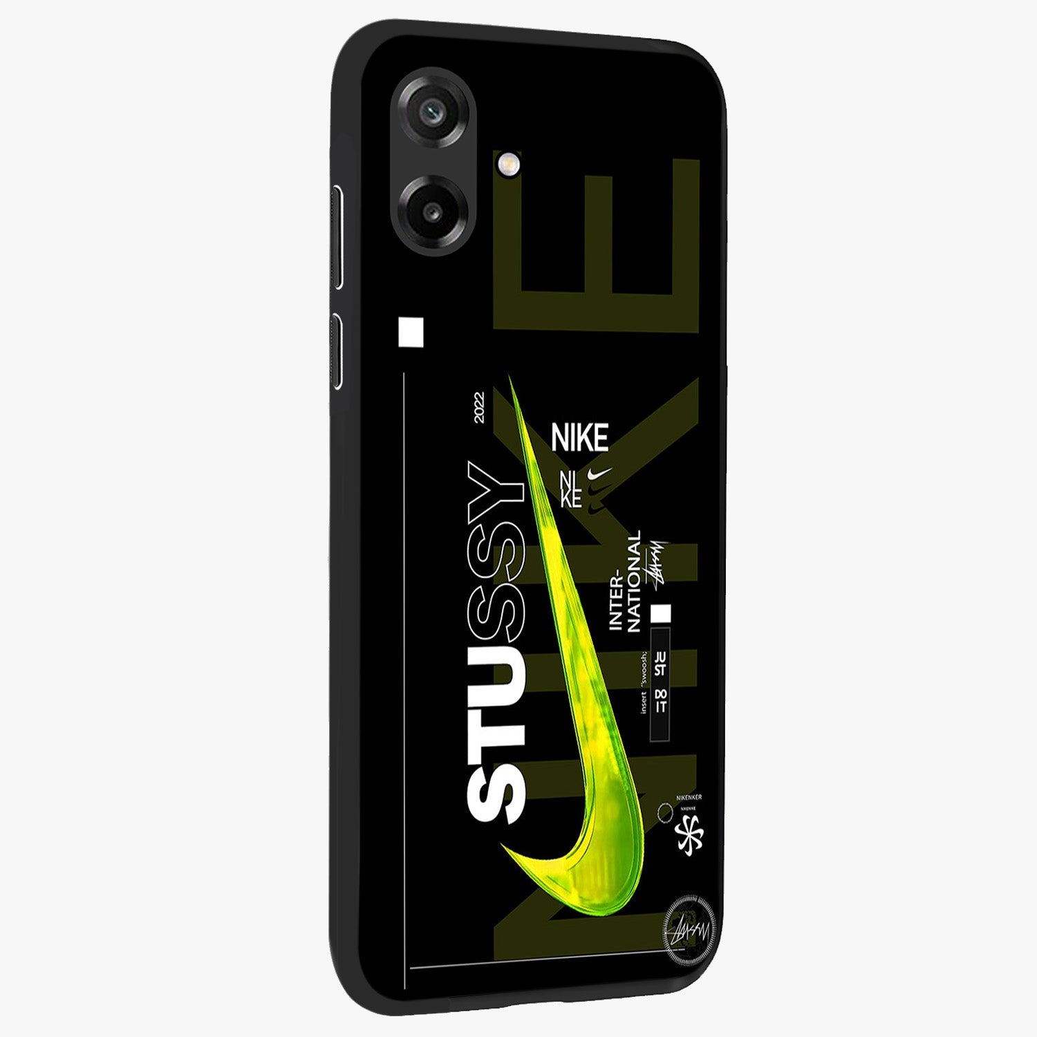 Neon Street Edition Glass Case upright view showcasing colorful neon artwork with modern street culture theme.