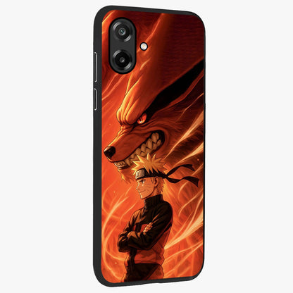 Nine Tails Legacy Glass Case upright view showcasing dramatic nine-tails artwork with intense anime themed design.