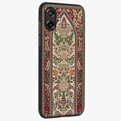 Persian Inspired Glass Case upright view showcasing decorative Persian artwork with rich heritage theme.