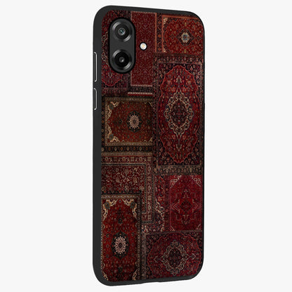 Persian Velvet Tale Glass Case upright view showcasing elegant Persian artwork with classic heritage theme.