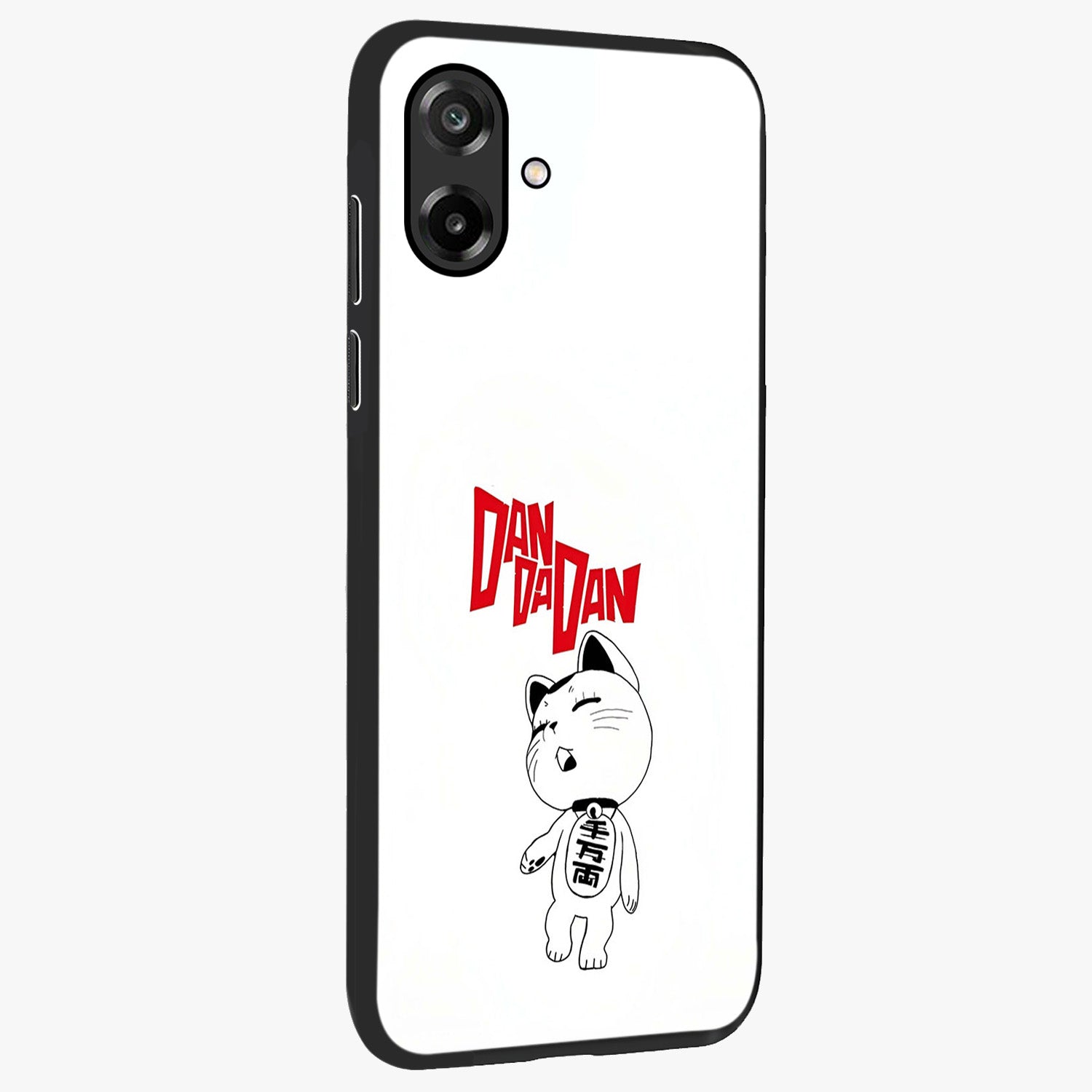 Playful Spirit Charm Glass Case upright view showcasing vibrant charm artwork with fun artistic theme.