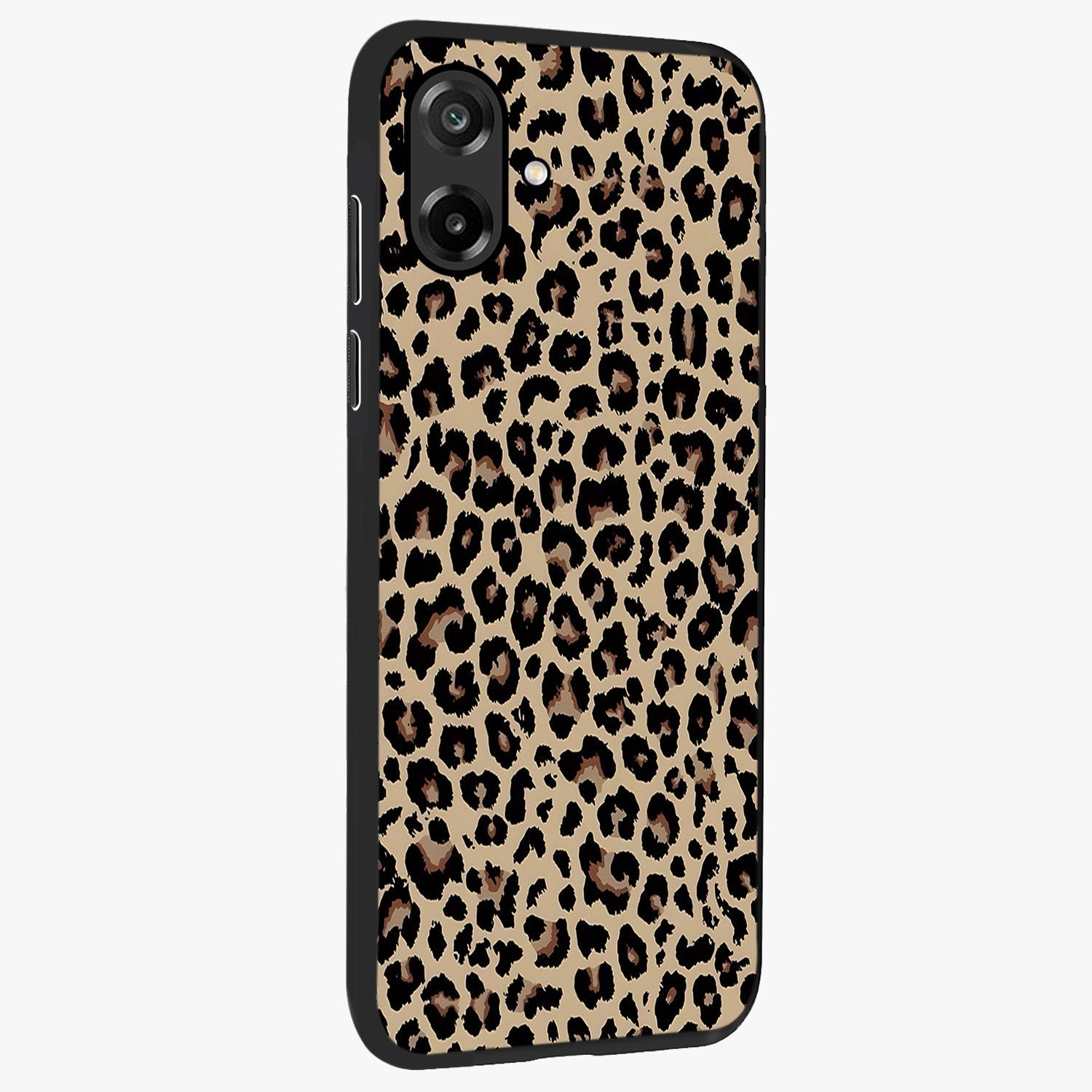 Savage Chic Pattern Glass Case upright view showcasing trendy decorative artwork with edgy fashion theme.