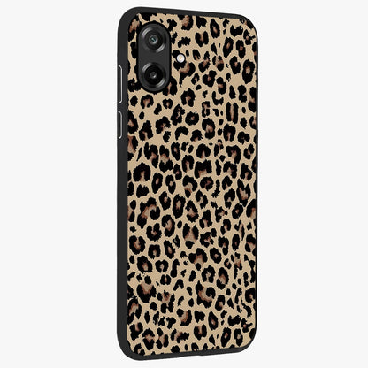Savage Chic Pattern Glass Case upright view showcasing trendy decorative artwork with edgy fashion theme.