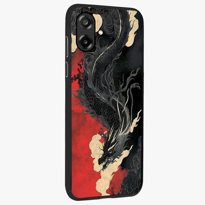 Shadow Dragon Fury Glass Case upright view showcasing intense dragon artwork with dramatic shadow theme.