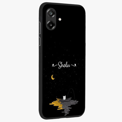 Silent Night Row Glass Case upright view showcasing tranquil night artwork with serene landscape theme.