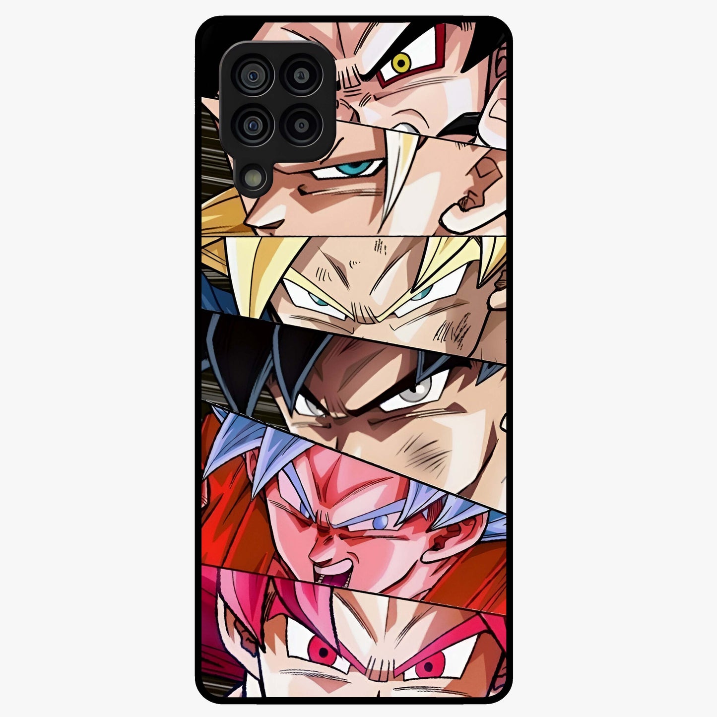 Anime Character Glass Case showing flat back view with vibrant anime artwork and glossy glass finish.