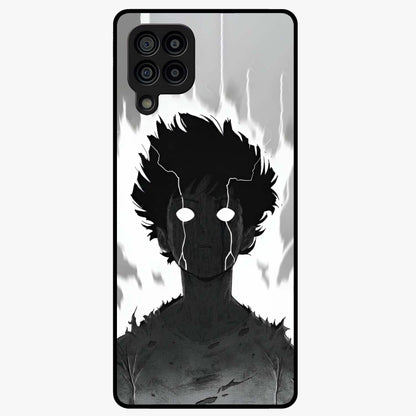 Awakened Inner Rage Glass Case showing flat back view with intense artistic artwork and glossy glass finish.