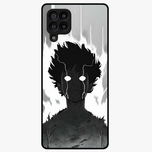 Awakened Inner Rage Glass Case showing flat back view with intense artistic artwork and glossy glass finish.