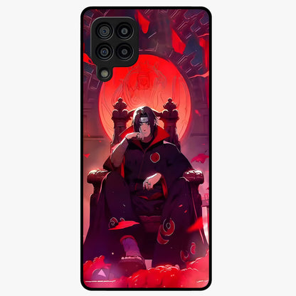 Blood Moon Sovereign Glass Case showing flat back view with mystical blood moon artwork and glossy glass finish.