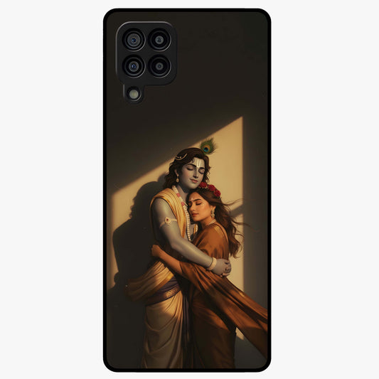 Divine Eternal Love Glass Case showing flat back view with spiritual love themed artwork and glossy glass finish.