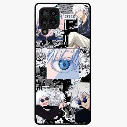 Infinity Sorcerer Chaos Glass Case showing flat back view with mystical sorcerer themed artwork and glossy glass finish.