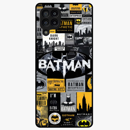Knight Gotham Rise Glass Case showing flat back view with dark hero inspired artwork and glossy glass finish.
