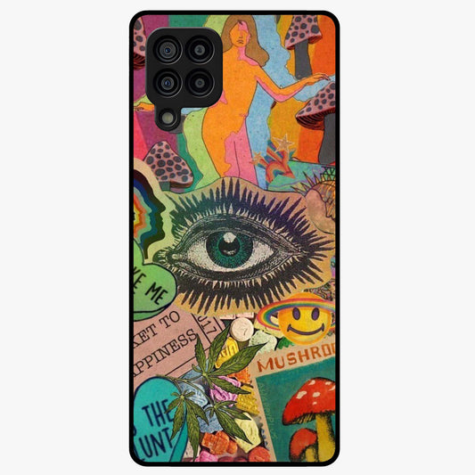 Mystic Eye Wonderland Glass Case showing flat back view with mystical eye themed artwork and glossy glass finish.