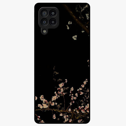 Petal Moon Light With Custom Name Glass Case showing flat back view with floral moonlight artwork and personalized name design.