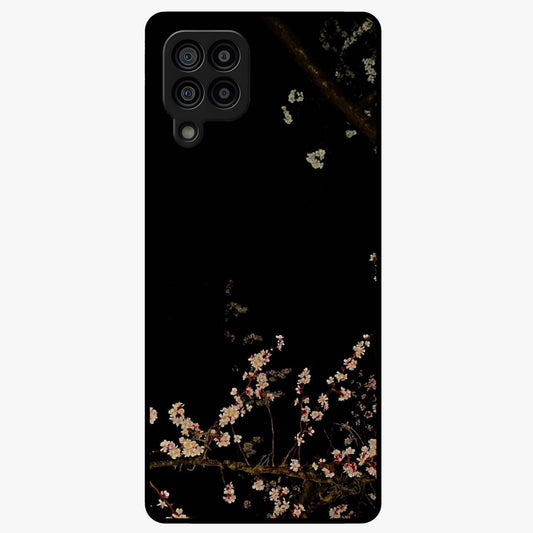 Petal Moon Light With Custom Name Glass Case showing flat back view with floral moonlight artwork and personalized name design.