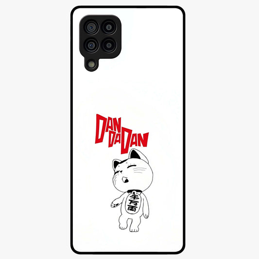 Playful Spirit Charm Glass Case showing flat back view with cheerful charm themed artwork and glossy glass finish.