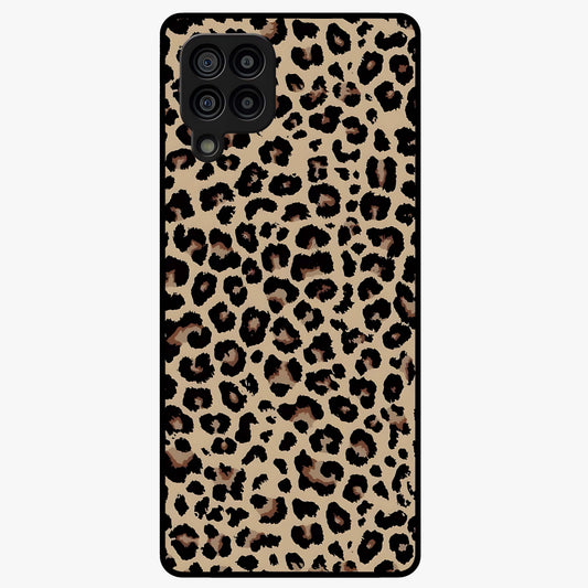 Savage Chic Pattern Glass Case showing flat back view with stylish patterned artwork and glossy glass finish.