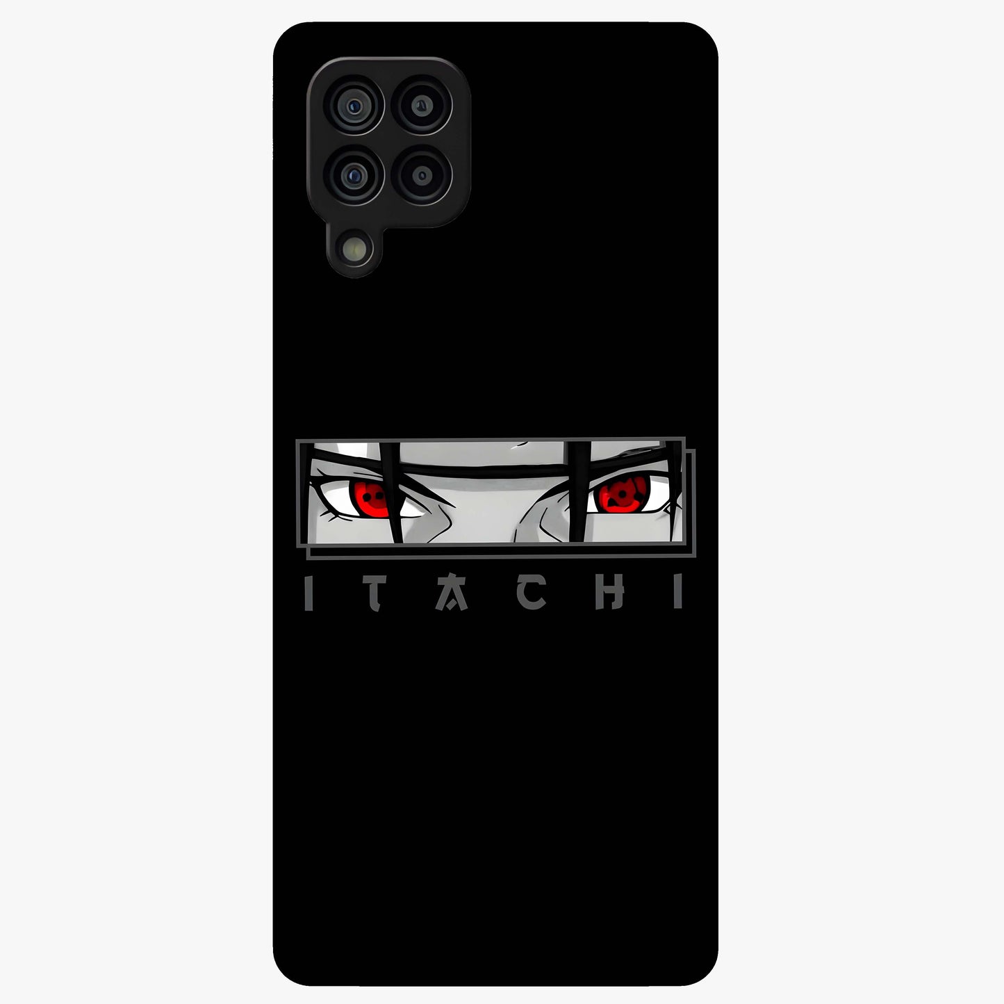 Scarlet Gaze Dominance Glass Case showing flat back view with striking red themed artwork and glossy glass finish.