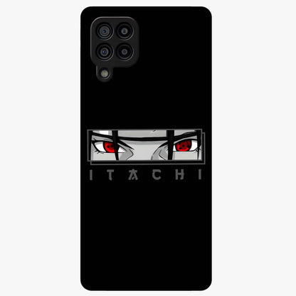 Scarlet Gaze Dominance Glass Case showing flat back view with striking red themed artwork and glossy glass finish.