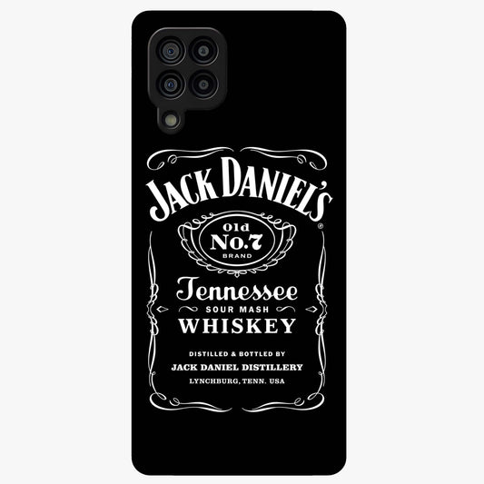 Vintage Whiskey Heritage Glass Case showing flat back view with classic whiskey inspired artwork and glossy glass finish.