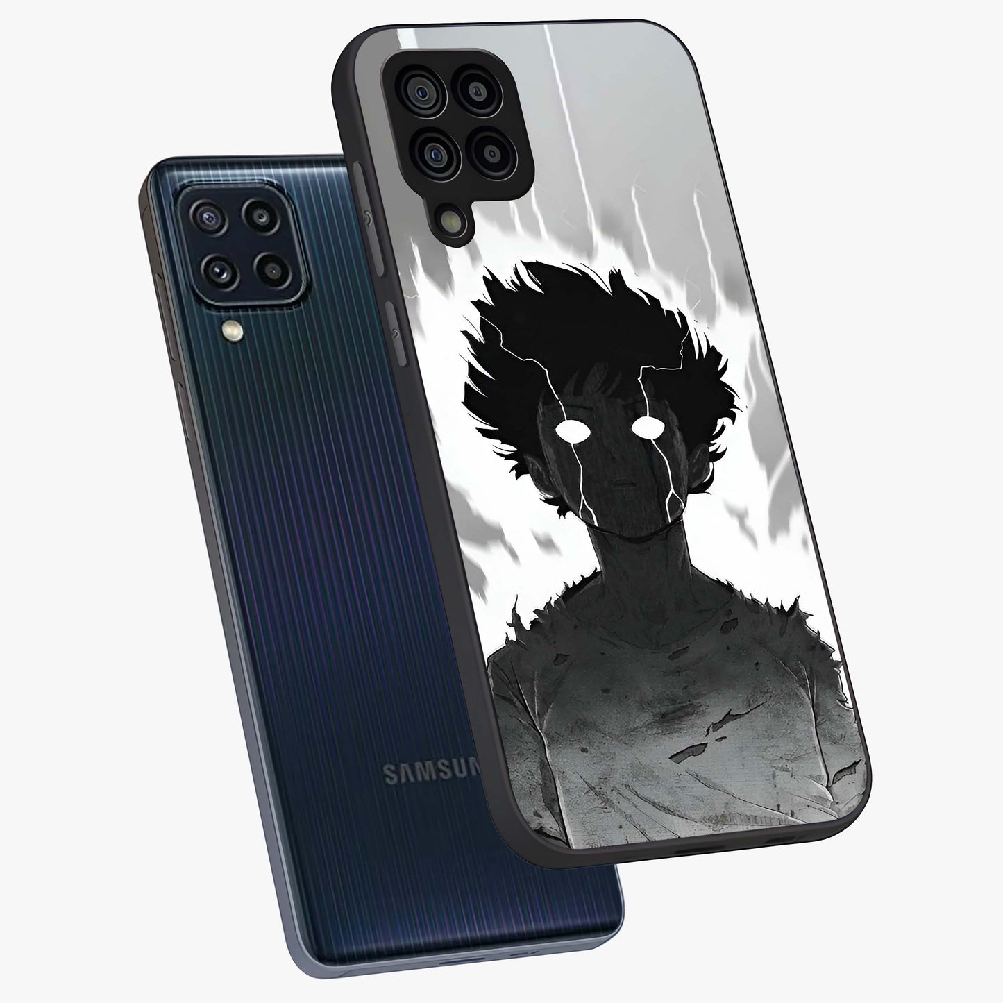 Awakened Inner Rage Glass Case displayed in angled mockup highlighting powerful graphic design and bold artistic theme.