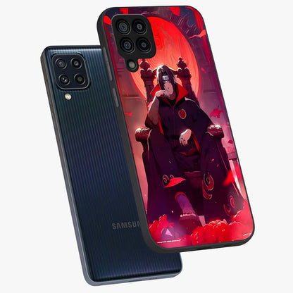 Blood Moon Sovereign Glass Case displayed in angled mockup highlighting dark celestial moon design and dramatic theme.
