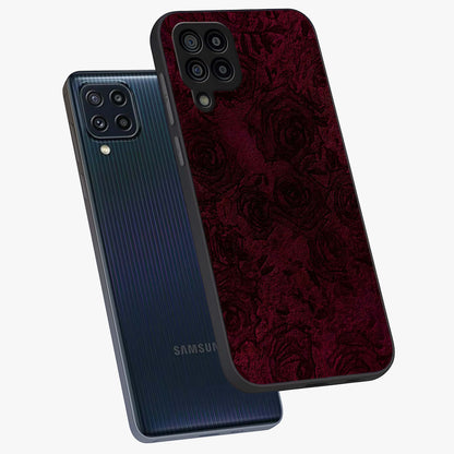 Crimson Fade Flow Glass Case displayed in angled mockup highlighting smooth gradient design with modern aesthetic style.