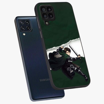 Emerald War Vanguard Glass Case displayed in angled mockup highlighting intense battle inspired design with emerald tone aesthetic.
