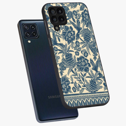 Heirloom Wild Bloom Glass Case displayed in angled mockup highlighting botanical bloom design with classic aesthetic style.