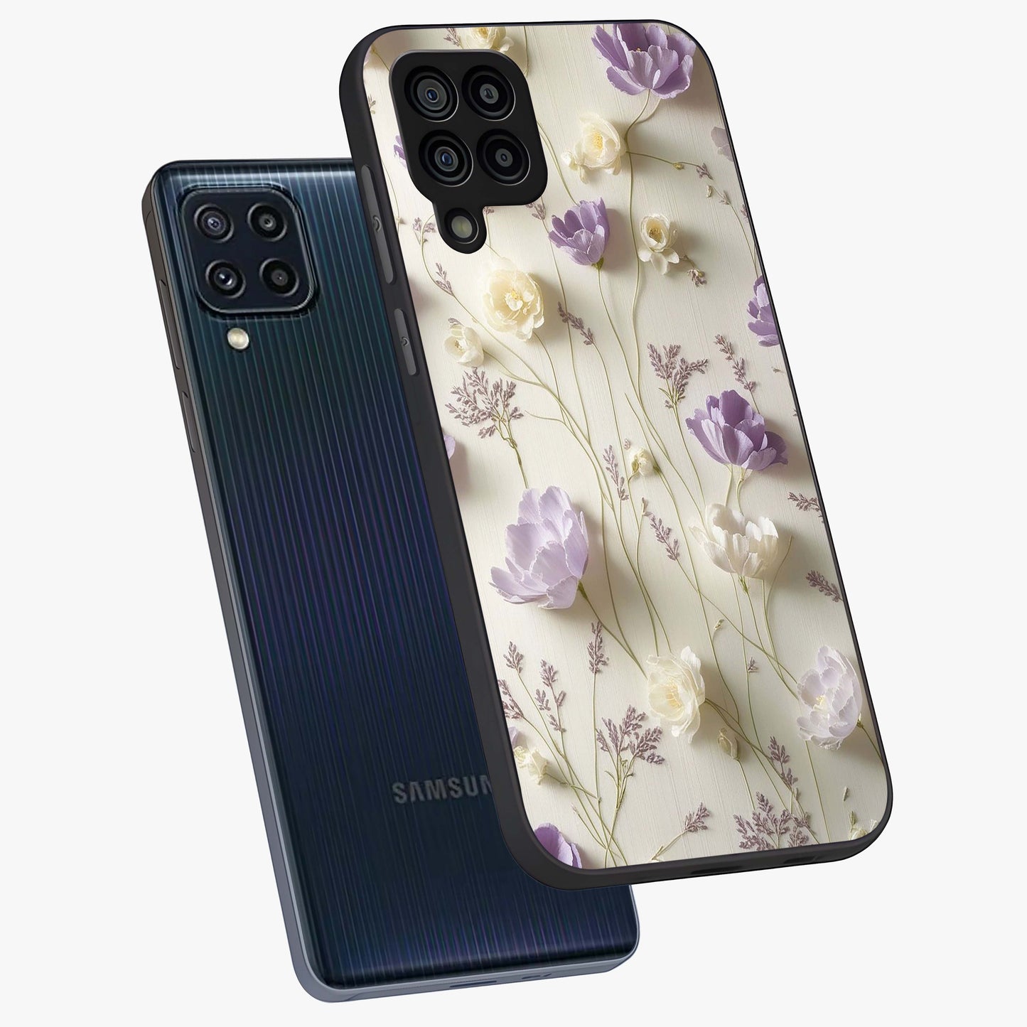 Lilac Breeze Harmony Glass Case displayed in angled mockup highlighting calm lilac breeze design with soothing aesthetic style.