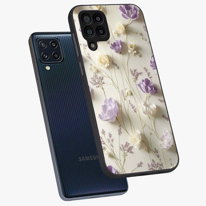 Lilac Breeze Harmony Glass Case displayed in angled mockup highlighting calm lilac breeze design with soothing aesthetic style.