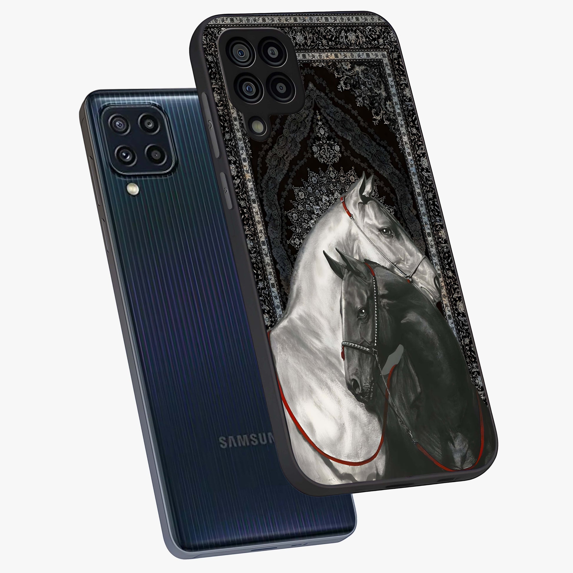 Majestic Ride Legacy Glass Case displayed in angled mockup highlighting sleek vehicle design with bold racing aesthetic.