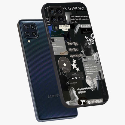 Midnight Love Echo Glass Case displayed in angled mockup highlighting elegant love inspired design with deep aesthetic style.