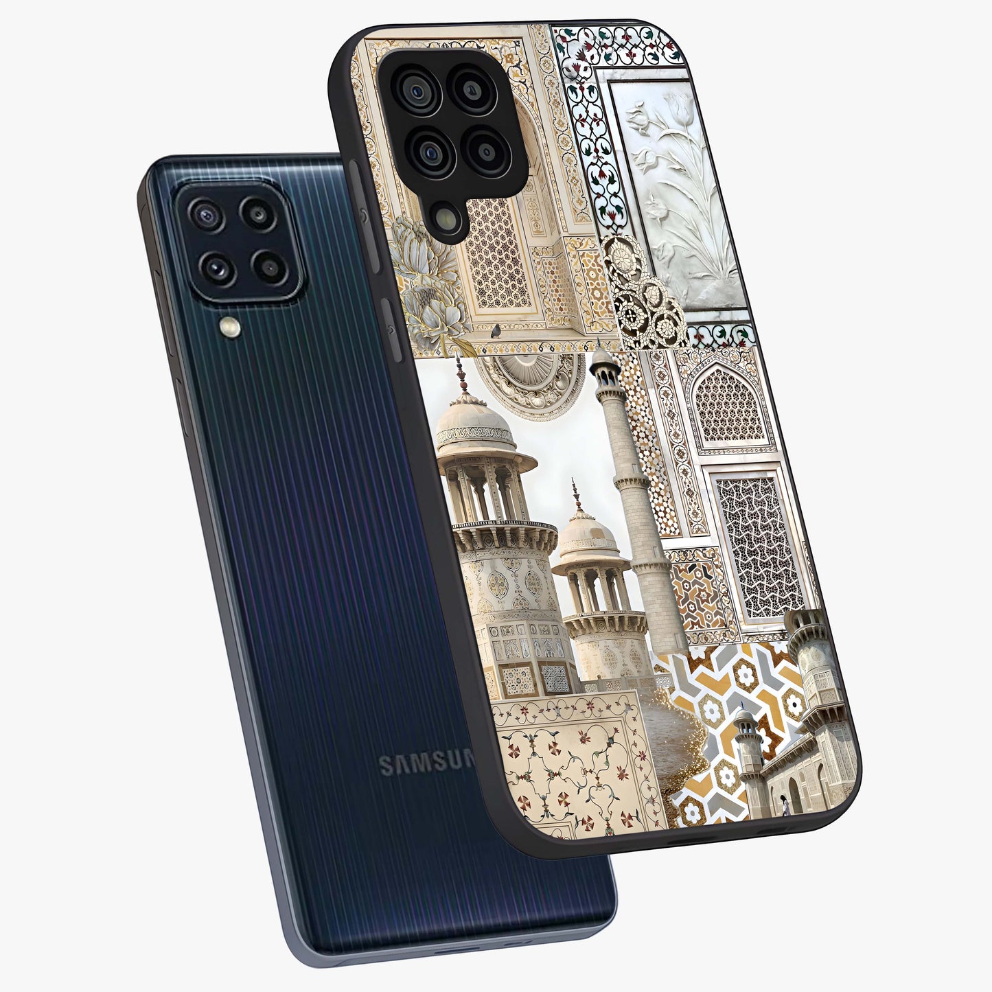 Mughal Marble Legacy Glass Case displayed in angled mockup highlighting elegant heritage marble artwork with royal aesthetic.
