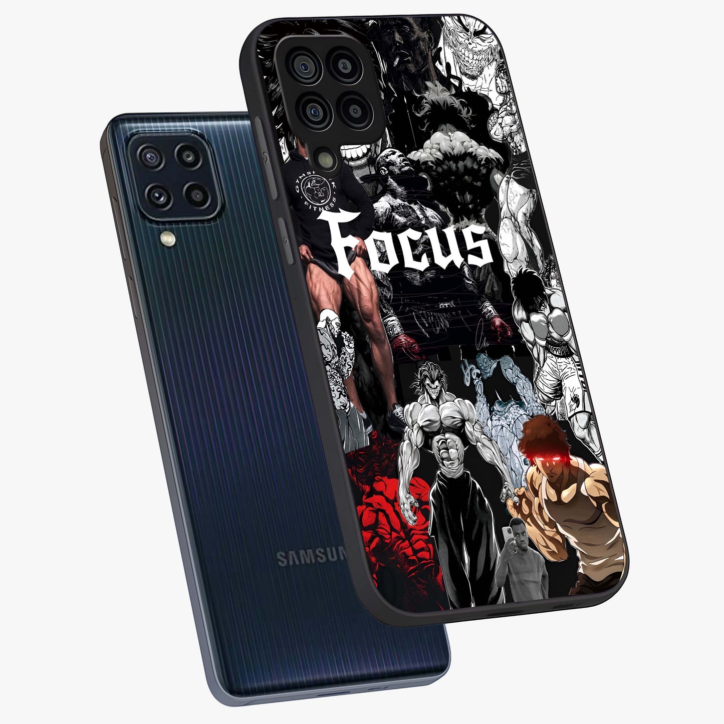 Relentless Power Focus Glass Case displayed in angled mockup highlighting bold statement design with modern aesthetic style.