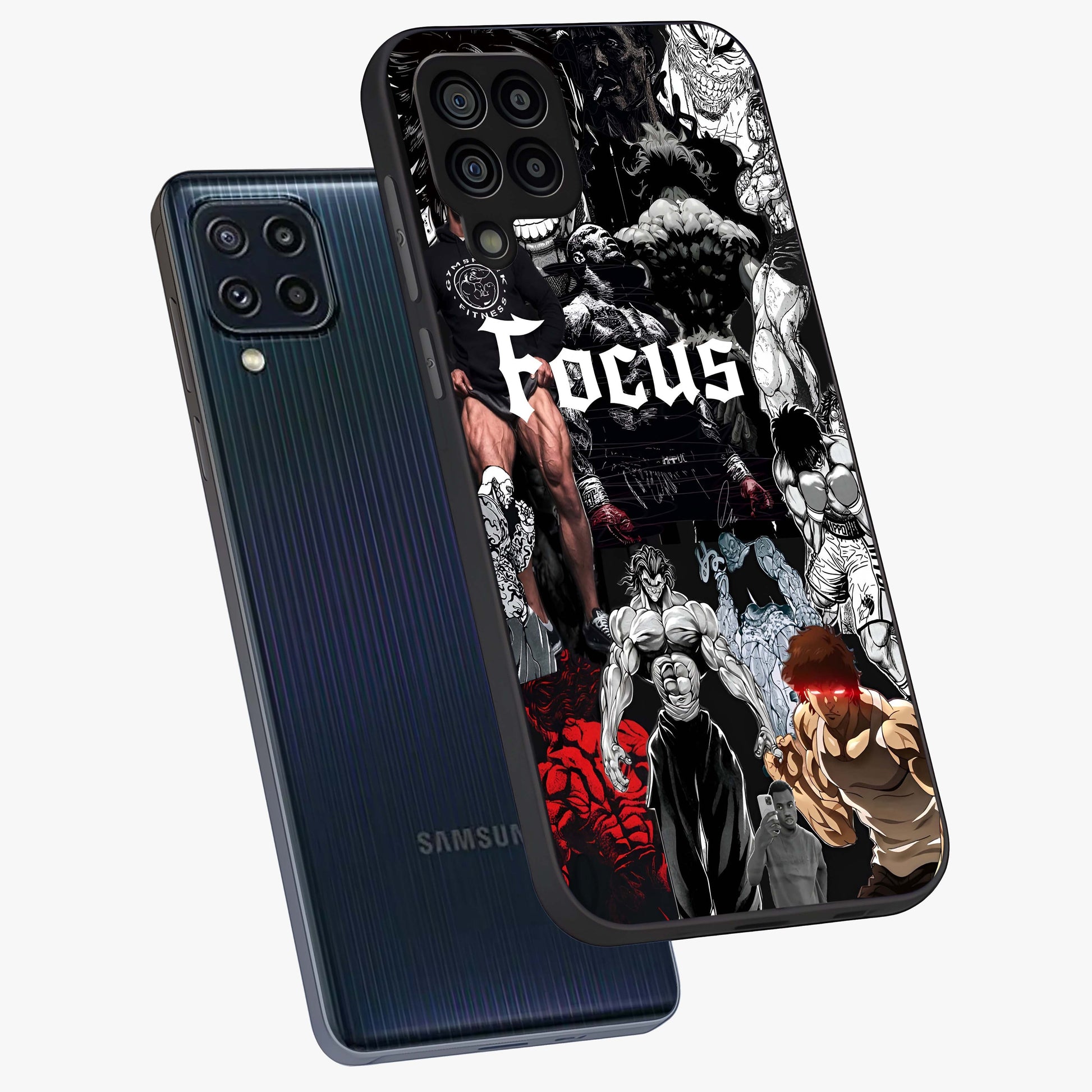 Relentless Power Focus Glass Case displayed in angled mockup highlighting bold statement design with modern aesthetic style.