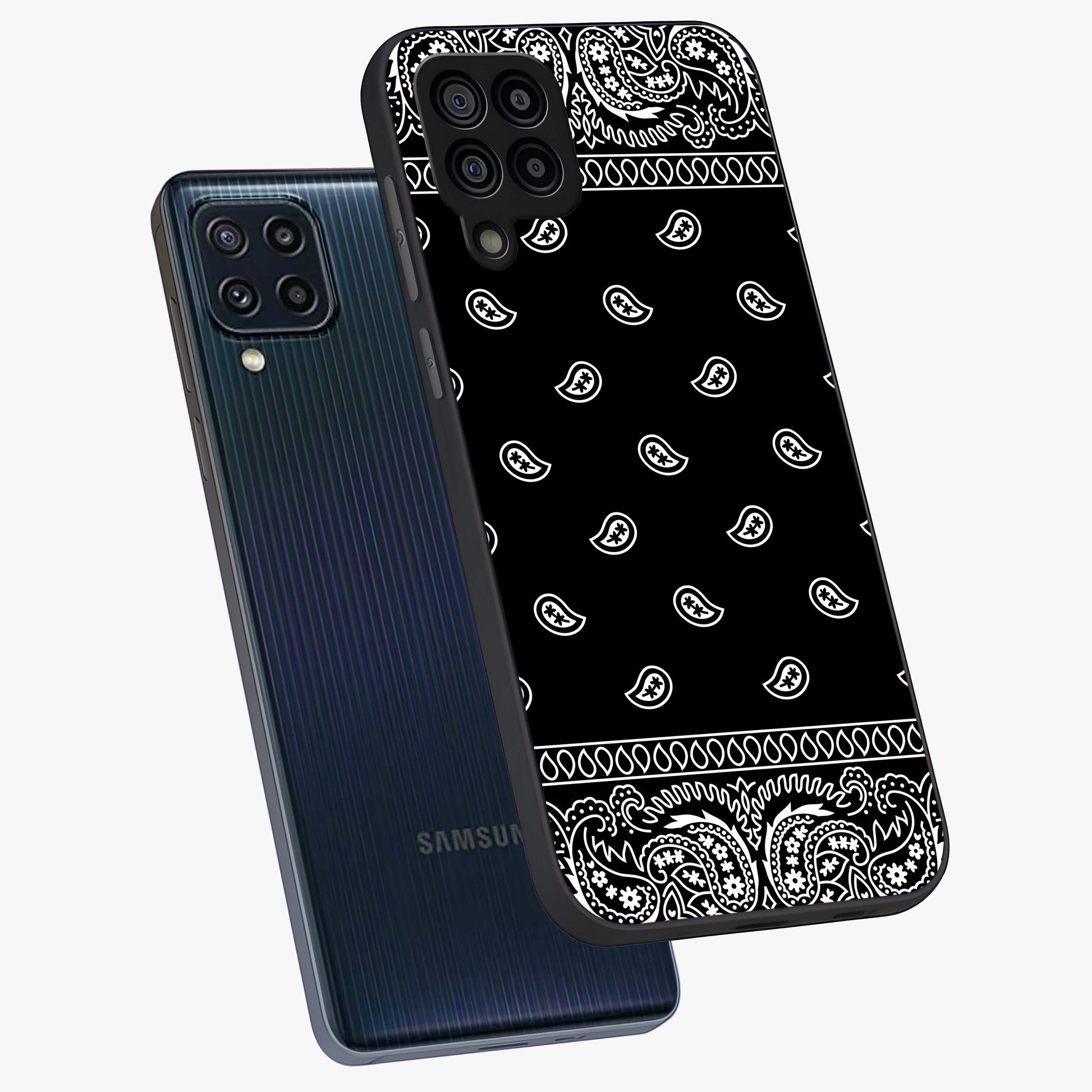 Retro Rebel Threads Glass Case displayed in angled mockup highlighting retro inspired graphic design with rebellious aesthetic.
