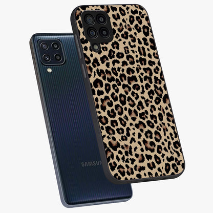Savage Chic Pattern Glass Case displayed in angled mockup highlighting bold fashion inspired design with chic aesthetic.