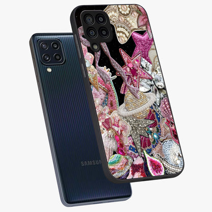 Starlit Jewel Dream Glass Case displayed in angled mockup highlighting glowing celestial jewel design with dreamy aesthetic.
