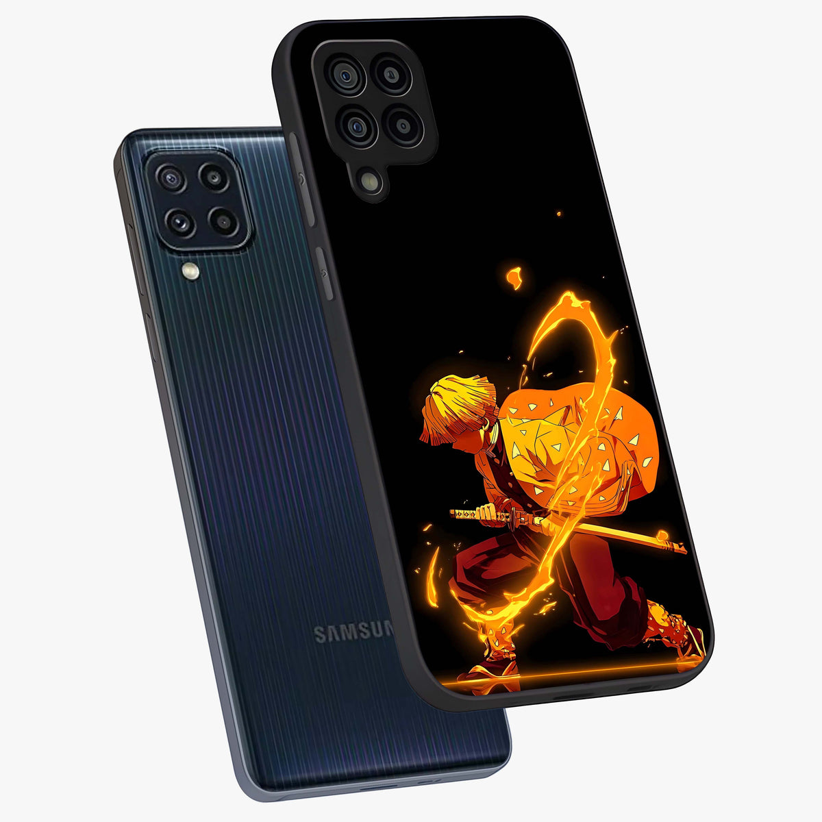 Thunder Flame Execution Glass Case displayed in angled mockup highlighting dramatic fire themed design with intense fantasy aesthetic.