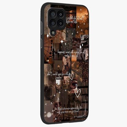 Bittersweet Aesthetic Chaos Glass Case upright view showcasing bold artistic chaos design with modern aesthetic style.