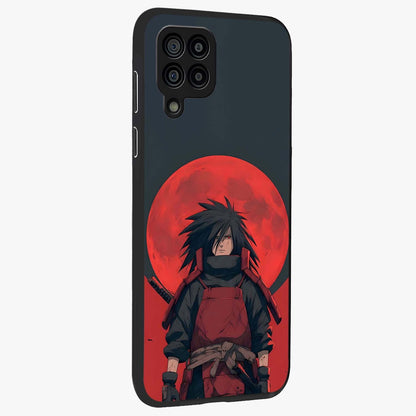 Crimson Moon Warlord Glass Case upright view showcasing powerful warlord artwork with dark celestial theme.