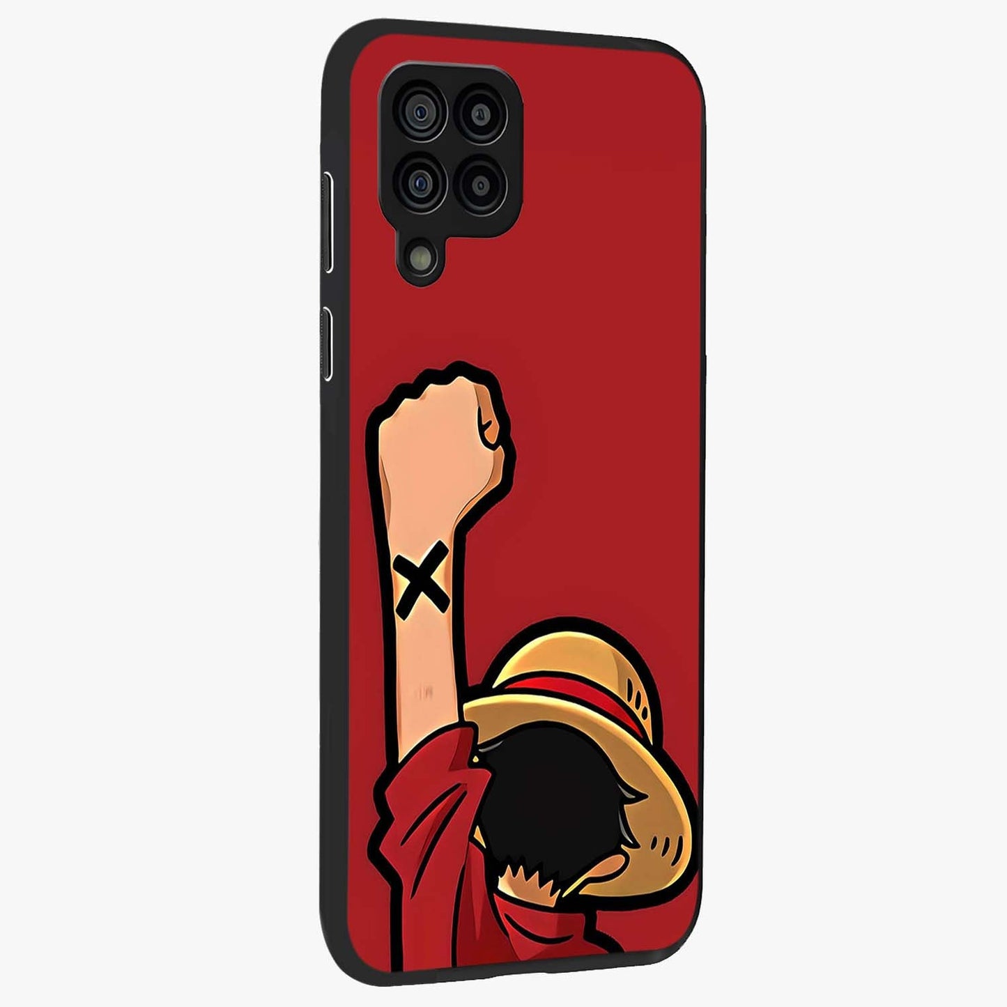Luffy X Spirit Glass Case upright view showcasing striking anime artwork with adventurous character theme.