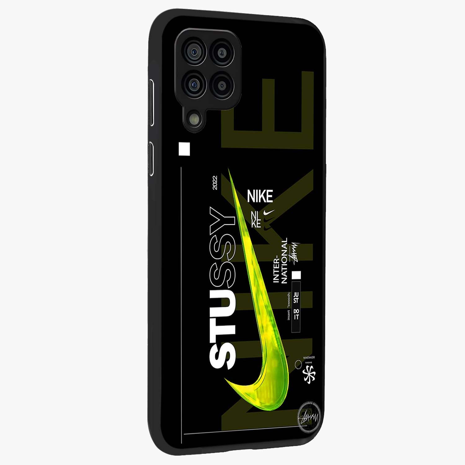 Neon Street Edition Glass Case upright view showcasing colorful neon artwork with modern street culture theme.