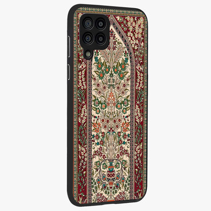 Persian Inspired Glass Case upright view showcasing decorative Persian artwork with rich heritage theme.