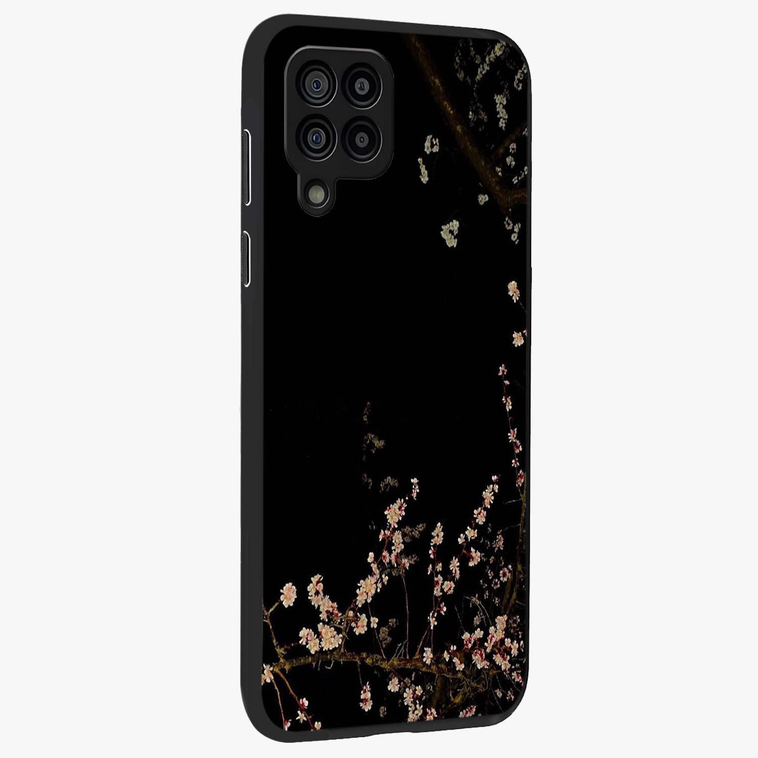 Petal Moon Light With Custom Name Glass Case upright view showcasing elegant floral moon artwork with personalized aesthetic.