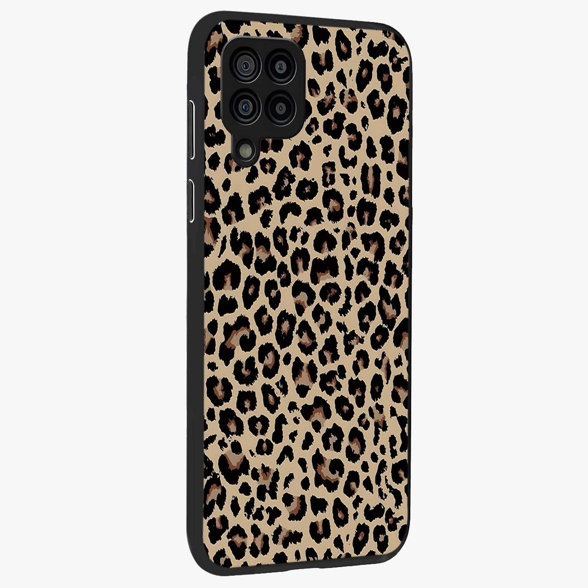 Savage Chic Pattern Glass Case upright view showcasing trendy decorative artwork with edgy fashion theme.