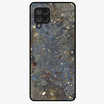 Aesthetic Astrolophia Glass Case showing flat back view with dreamy aesthetic design and glossy glass finish.