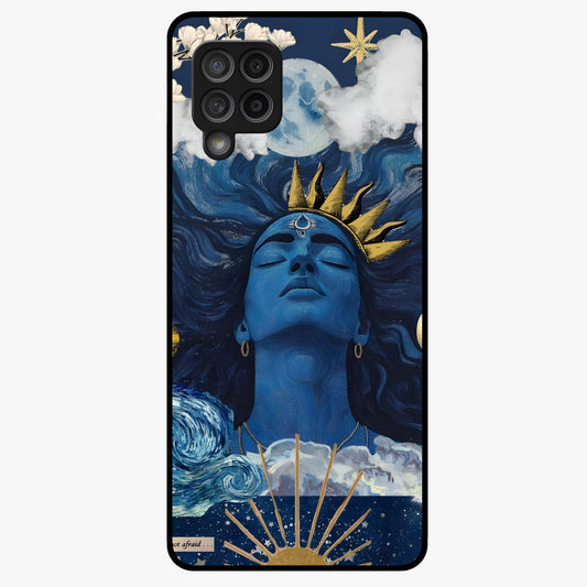 Aesthetic Lord Shiva Glass Case showing flat back view with divine Shiva artwork and glossy glass finish.