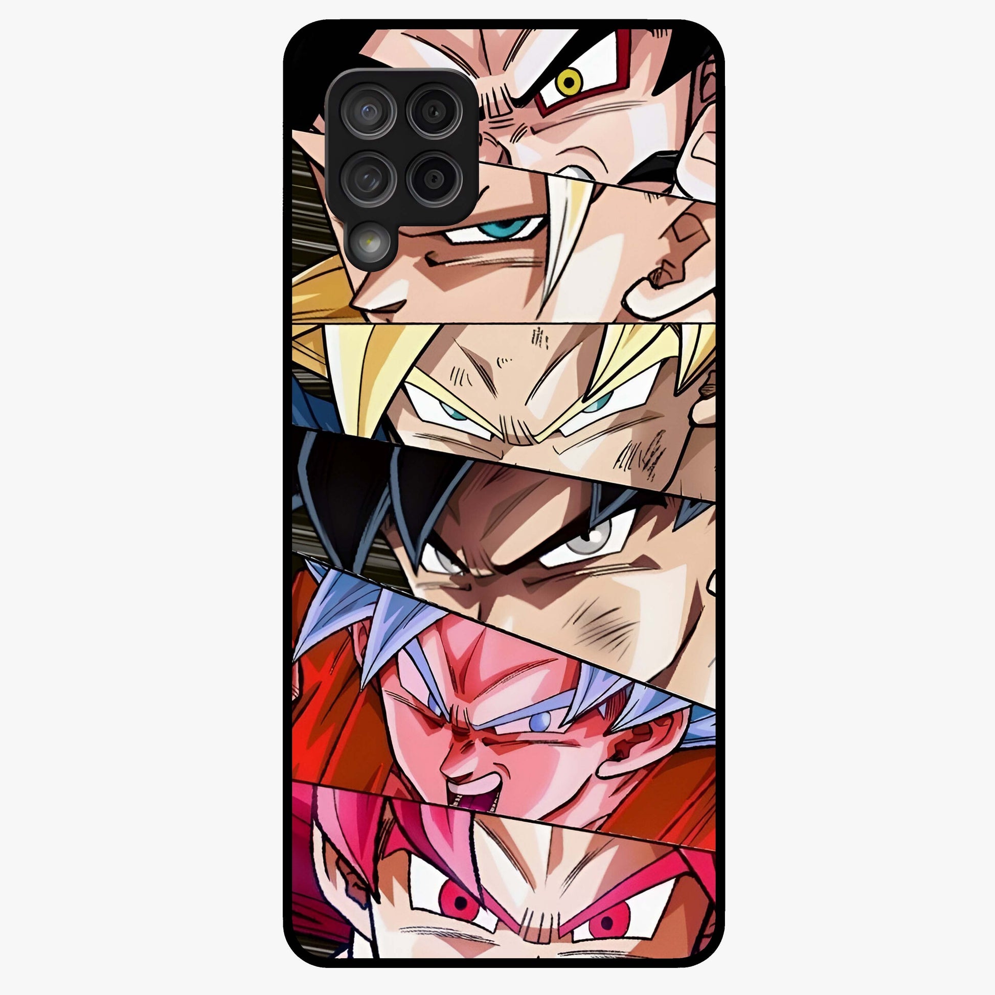Anime Character Glass Case showing flat back view with vibrant anime artwork and glossy glass finish.